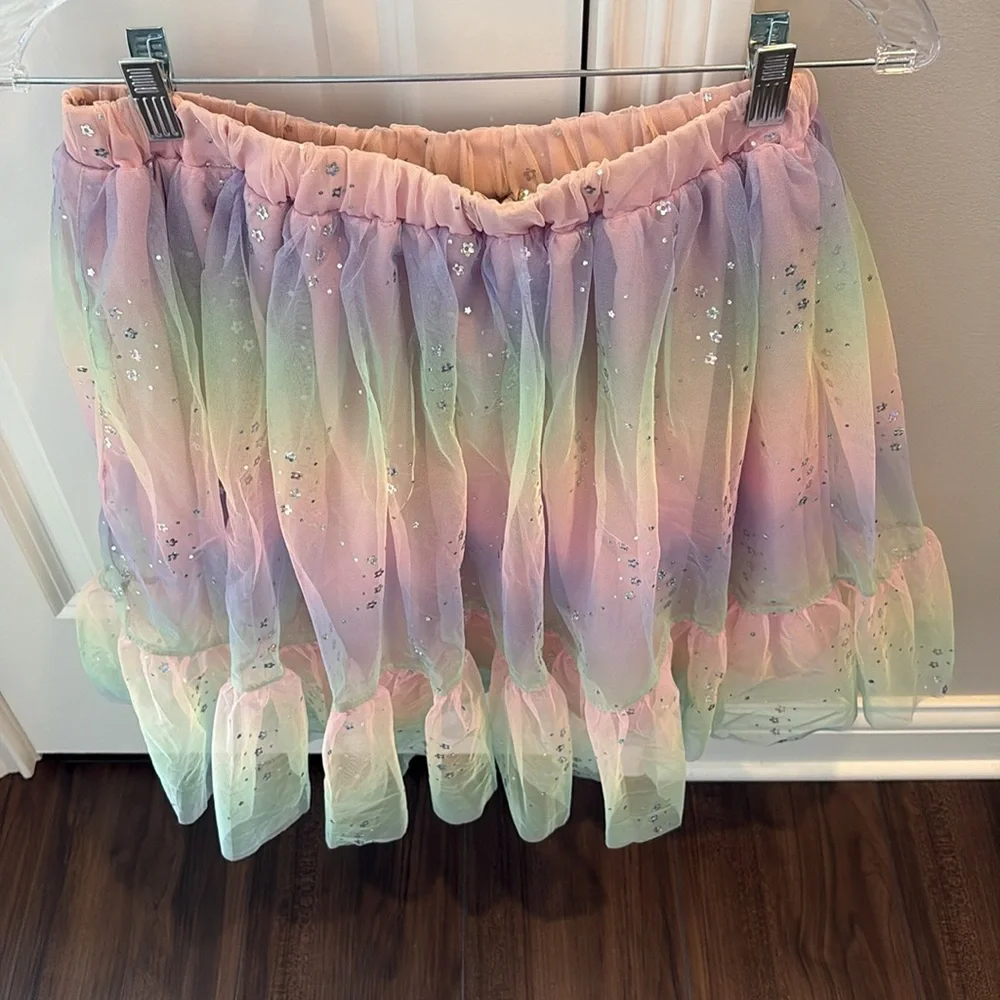 Pastel Rainbow Tulle Skirt - Picture 5 of 5